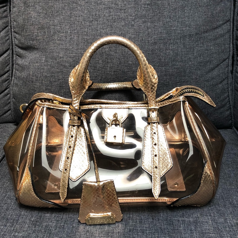 GUC Burberry Prorsum Gold Bag